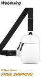 Weiyinxing Men's Shoulder Chest Bag Nylon Waterproof Mini Sling Bag Outdoor Sports Cell Phone Bag Waist Pack Male Bolso Hombre