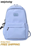 weiyinxing Women Backpack Female Waterproof Nylon Schoolbag Student Book Bag Solid Color School Backpacks for Teenager Gilrs Boys