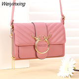 Weiyinxing Shoulder Bags Fashion Women`s Handbag PU Leather Female Casual Crossbody Bag Coin Clutch Design Lady Cosmetic Handbag