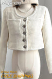 Weiyinxing for women 2023 Spring New French Design Fashion Tweed Jacket Women Short Coats Outwear Casacos chaqueta mujer abrigos