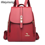 Weiyinxing 2023 Women Leather Backpacks Fashion Shoulder Bags Female Backpack Ladies Travel Backpack Mochilas School Bags For Girls