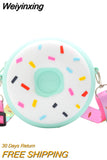 Weiyinxing Gel Children's Mini Coin Purse Handbags Cartoon Fruit Girls's Crossbody Bag for Boys Kids Cute Small Shoulder Bags Wallet