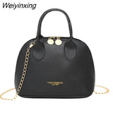 Weiyinxing Women Shoulder Bags Luxury Designer Shell Ladies Hand Bag Large Capacity Crossbody Bags Vintage PU Leather Totes Handbag