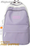 Weiyinxing Female Gray Cute College Backpack Girl Travel Book Backpack Nylon Fashion Ladies Leisure Bag Women Laptop School Bags