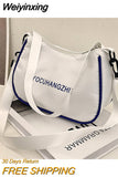 Weiyinxing New Spring Small Bag Female Japanese Simple Sports and Leisure Letter Printing Student One Shoulder Messenger Bag