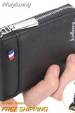 Weiyinxing Men's 2023 New Short Small Multifunctional Hand Card Holder PU Business Zipper Purse Fashion High-quality Casual Wallet