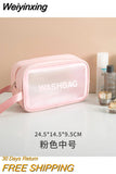 Weiyinxing Bag Organizer Cosmetic Bag Large Capacity Wash Gargle Waterproof Bath Translucent Frosted Receive Package Customization