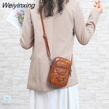 Weiyinxing Soft PU Leather Small Shoulder Bag for Women Vintage Crossbody Bag Cash Purse Cell Phone Bag