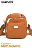 Weiyinxing Women's Casual Light Simple Shoulder Bags Waterproof Nylon Fabric Crossbody Bags Small Multi-layer Large Capacity Women's Bags