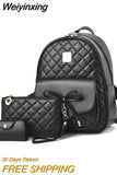 Weiyinxing Women's bags 2023 new bowknot backpack Europe and the United States trend of mother and child backpack rhomboid shoulder