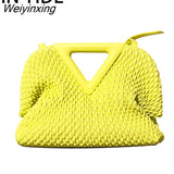 Weiyinxing Brand Cloud Bags for Women Leather Cowhide Fold Shoulder Bag Luxury Designer Triangle Handbag and Purse Crossbody Bag Clutch