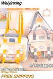 Weiyinxing Ins Japanese Harajuku Soft Girl Large Capacity Dual Purpose Schoolbag Female Cute Student One Shoulder Handheld Crossbody