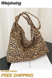Weiyinxing Bags Totes Luxury Designer Handbags For Women Shopping Canvas Ladies Fashion Casual Leopard Shoulder Shopper Women's Bag