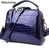 Weiyinxing YIDE 2023 New Arrival Shell Women Handbags Stone Pattern Ladies Shoulder Bag Patent Leather Female Girl Luxury Crossbody Bag