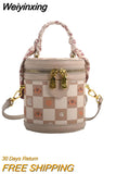 Weiyinxing Small Bag Girls In Summer 2023 New Tide Joker Messenger Bag Fashion Portable Cylinder Bag Bucket Bags for Women