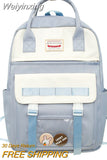 Weiyinxing Transparent Waterproof School Backpack Women Cool Female Travel Fashion College Backpack Ladies Cute Laptop Book Bags Nylon