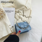 Weiyinxing Flower Mini Chain Small Bag New Fashion Lipstick Bag Western Style Casual Trend Simple Shoulder Messenger Bag for Women