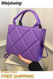 Weiyinxing Bags for Women 2023 New Luxury Handbags PU Leather Crossbody Bags Plaid Trendy Female Shoulder Bag Handbags Designer Totes