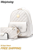 Weiyinxing Women's bags 2023 new bowknot backpack Europe and the United States trend of mother and child backpack rhomboid shoulder