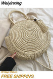 Weiyinxing Straw Women's Summer Bag 2023 Luxury Designer Female Handbags Trendy Beach Bag Casual Knitting Lady Shoulder Bag Purses