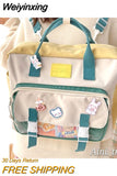 Weiyinxing Ins Japanese Harajuku Soft Girl Large Capacity Dual Purpose Schoolbag Female Cute Student One Shoulder Handheld Crossbody