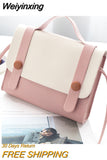 Weiyinxing One Shoulder Bag 2023 Lady HandBag Crossbody Bag Fashion Color Contrast Small Square Bag Fresh Sweet Girl's Style Multicolor