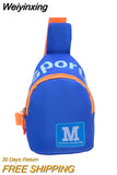 Weiyinxing Sport Children's Chest Shoulder Bags Letter Prints Boys Kids Small Crossbody Bag Nylon Cloth Girls Coin Purse Handbags