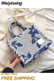 Weiyinxing Style Printing Fabric Big Soft Shoulder Bag for Women 2023 Spring Crossbody Bags New Fashion Trend Brand Office Handbags
