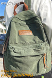weiyinxing Women Men Canvas Green Bag Fashion Boy Girl Cute College Backpack Male Female Book Travel Backpack Cool Laptop Lady Student Bags