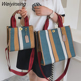 Weiyinxing Designer Large Capacity Handbags Purses Women Shoulder Crossbody Bags 2023 New Fashion Canvas Casual Totes Messenger Bag