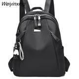 Weiyinxing New Large Capacity Simple Style Casual Mochila Travel Women Anti-theft Backpack Waterproof Fabric Large Female Shoulder Bag