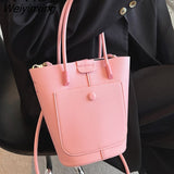 Weiyinxing 2023 New Brand Designer Handbag Messenger Bag Portable Bucket Bag High-quality Texture High-quality Leather Small Bag Women