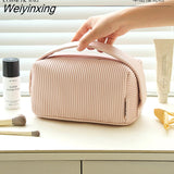 Weiyinxing Makeup Bag Leather Cosmetic Bag Women Multifunction Toiletries Organizer Portable Travel Waterproof Storage Case