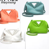 Weiyinxing Super Brand Women Crossbody Bag Designer Inverted Triangle Handle Handbag Purse Luxury Shoulder Bas for Women Clutch Satchel