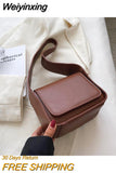 Weiyinxing Color Simple Women Flap Underarm Bag PU Leather Crossbody Shoulder Bags 2023 Fashion Luxury Female Handbags and Purses