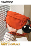 Weiyinxing Bags for Women Casual Solid Fashion Simple Cute Pendant Women's Design Handbag Spring New Female Crossbody Bag