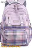 Weiyinxing Waterproof Nylon Student Backpack Fashion School Bags for Teenage Girls Boys Ladies Casual Travel Laptop Rucksack