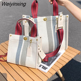 Weiyinxing Designer Large Capacity Handbags Purses Women Shoulder Crossbody Bags 2023 New Fashion Canvas Casual Totes Messenger Bag