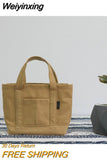 Weiyinxing Women Shoulder Bag Small Cotton Canvas Handbag Casual Tote Female Eco Crossbody Bag Cute Messenger Bags 2023