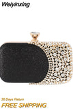 Weiyinxing Wedding Clutch Purse Luxury Women Handbag Design Party Shoulder Bag Flower Hollow Out Pattern Ladies Evening Night Bag