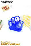 Weiyinxing Casual Baby Girls Tote Shopping HandBags Boys Kids Hollow Out Basket Shoulder Bag Portable Cute Children's Beach Handbag