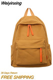 Weiyinxing Green Solid Color College Backpack Trendy Girl Boy Travel School Bag Cool Men Women Leisure Fashion Male Female Book Bags