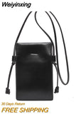 Weiyinxing Versatile Crossbody Bag 2023 New Ins Simple Soft Leather Shoulder Bag Women Light Zero Wallet Mobile Bag
