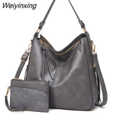 Weiyinxing Bags for Women Soft Water Leather Handbags Women Messenger Crossbody Bag European&American Style Vintage Retro Tote Bag