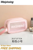 Weiyinxing Bag Organizer Cosmetic Bag Large Capacity Wash Gargle Waterproof Bath Translucent Frosted Receive Package Customization