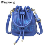 Weiyinxing Drawstring The Bucket Bag Brands Women's Handbags Candy Color Shoulder Crossbody Bag Designer Bags for Women 2023 Tote