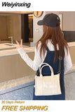 Weiyinxing Casual Canvas Large Capacity Tote Bag Women Handbags Designer Letters Shoulder Crossbody Bags Luxury Big Shopper Bag Purse