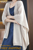 Weiyinxing And Autumn High-Quality Wool Shawl Women's Medium-Length Korean Version Of Sleeveless Casual Cashmere Cape Jacket