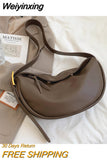 Weiyinxing New Vintage Saddle Bag Small PU Leather Shoulder Crossbody Bag For Women Brand Designer Lock Flap Purse And Handbags Female
