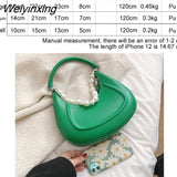 Weiyinxing Brand Tote Bag For Women 2023 Fashion Handbag And Purse Luxury Pearl Necklace Lady Crossbody Bag Simple Women's Shoulder Bag